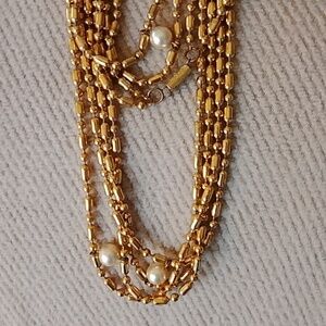 Victorian Vermeil Era Gold Beaded Necklace